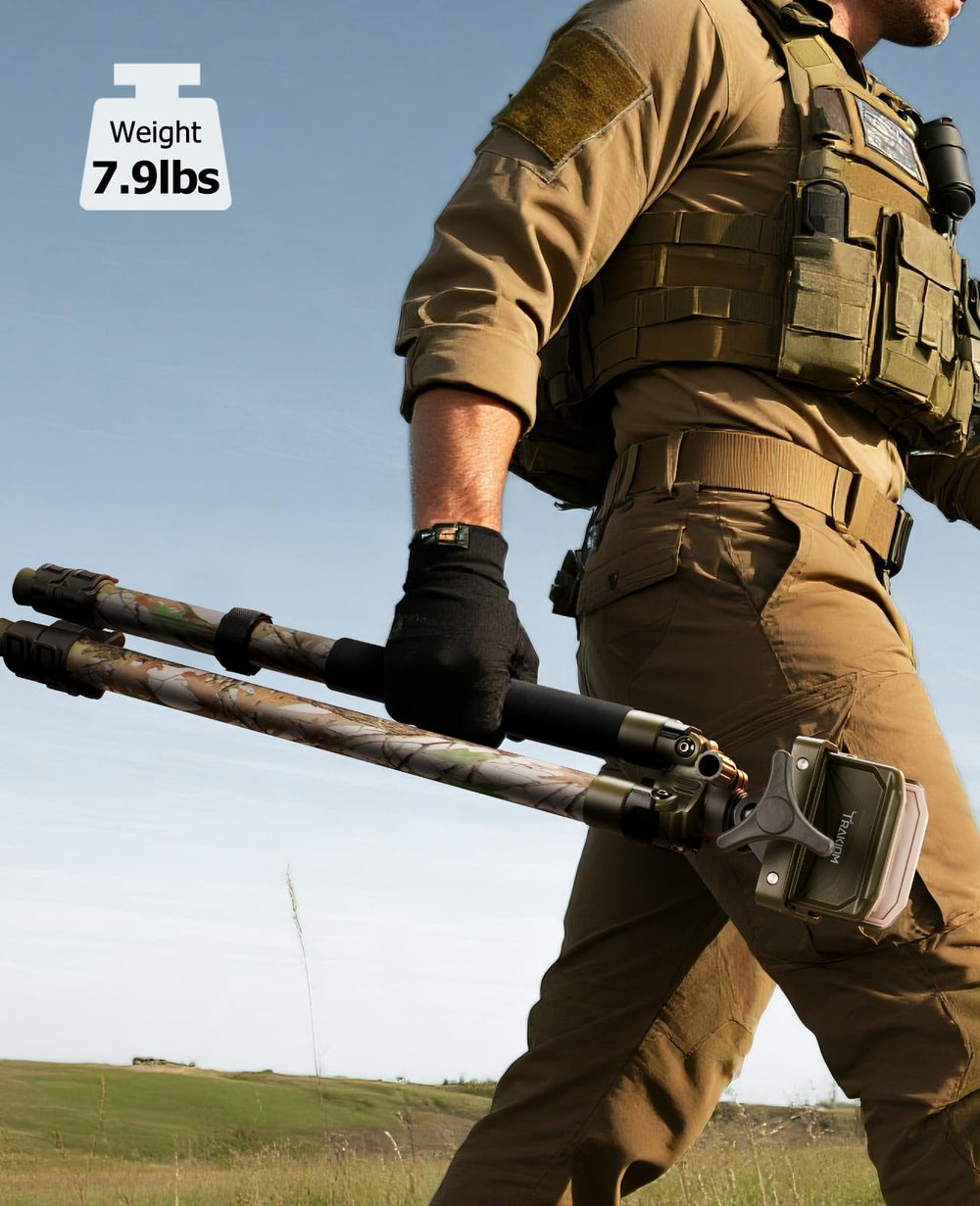 Trakiom clamping tripod rest leaf camo legs blend with wild environments
