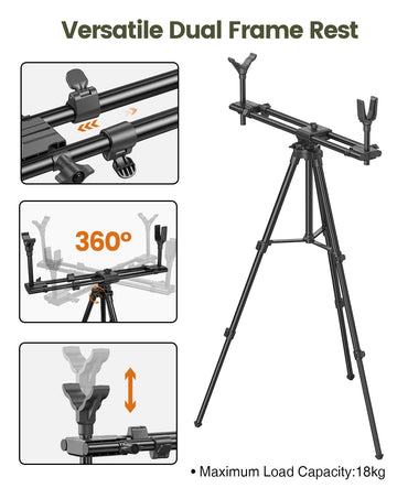 Trakiom hunting tripod height adjustment reveals flexible reach from 25.2 to 48.8 inches.
