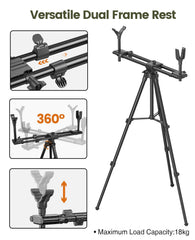 Trakiom hunting tripod height adjustment reveals flexible reach from 25.2 to 48.8 inches.