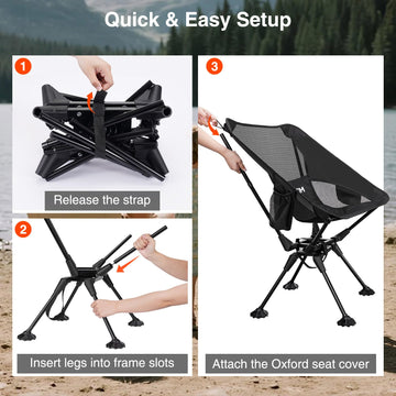 Trakiom lightweight portable camping chair enables easy carry on trips