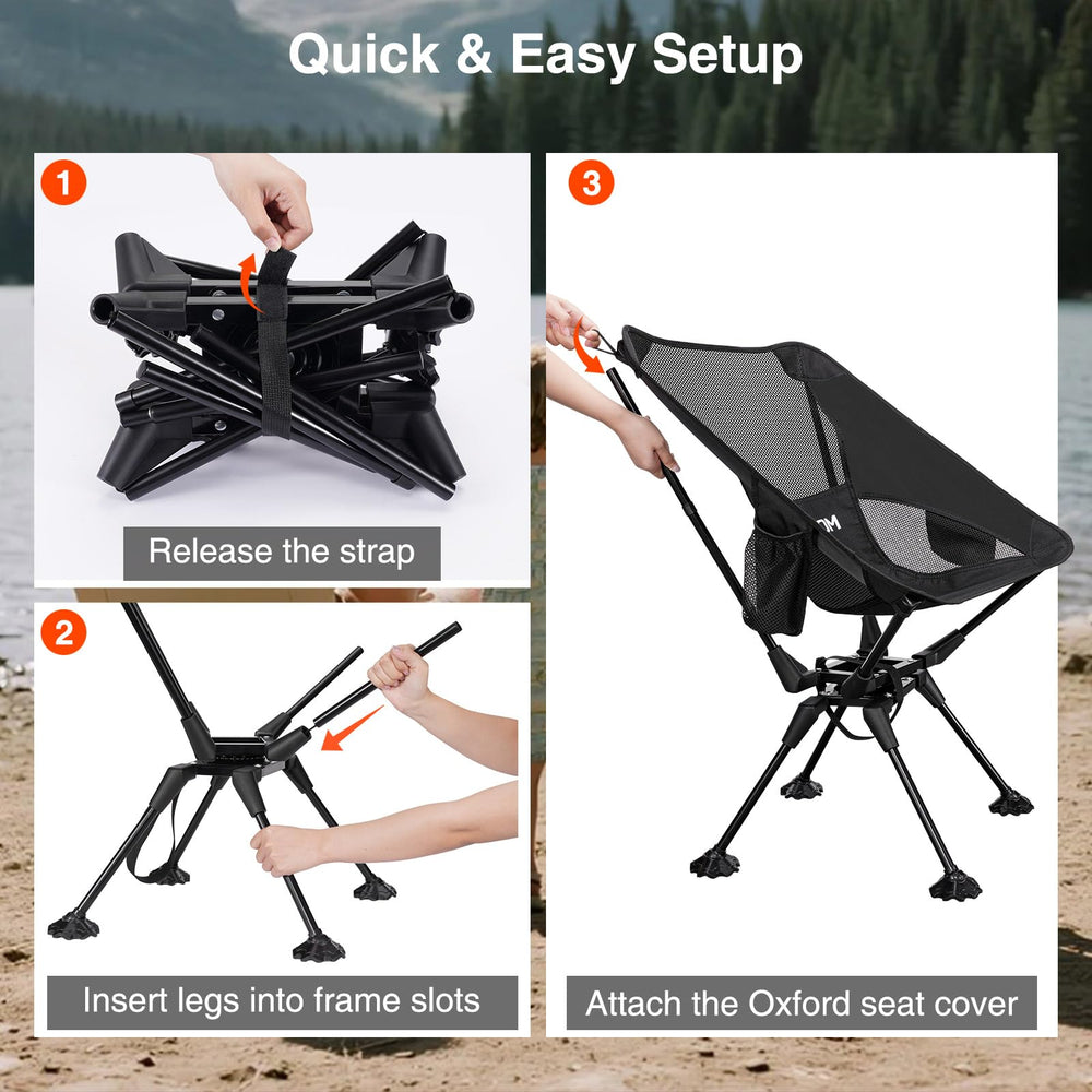 Trakiom lightweight portable camping chair enables easy carry on trips