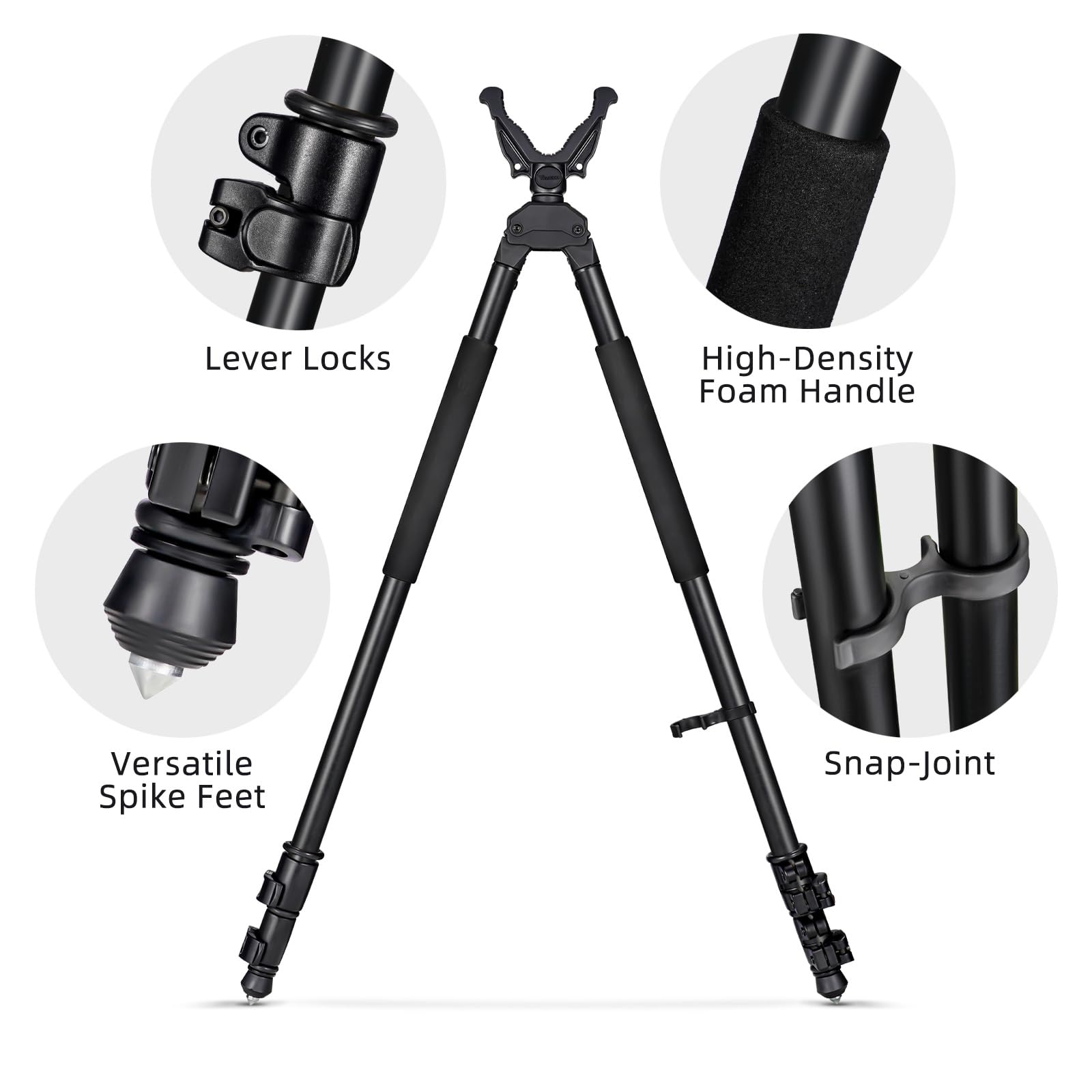 Trakiom bipod foam handle offers comfortable grip during long outdoor shoots