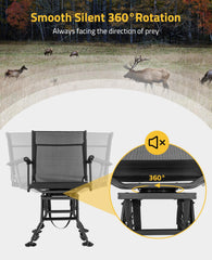 Trakiom height-adjustable chair supports optimal sightlines during hunts.
