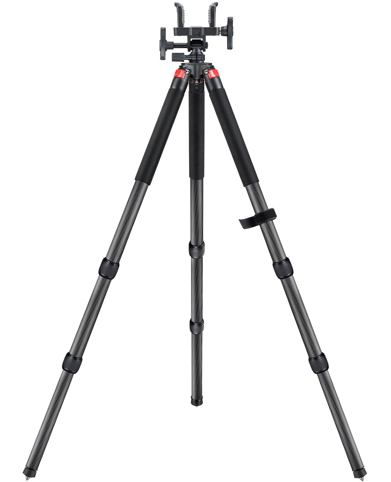 Trakiom carbon fiber tripod frame provides sturdy outdoor support for cameras.
