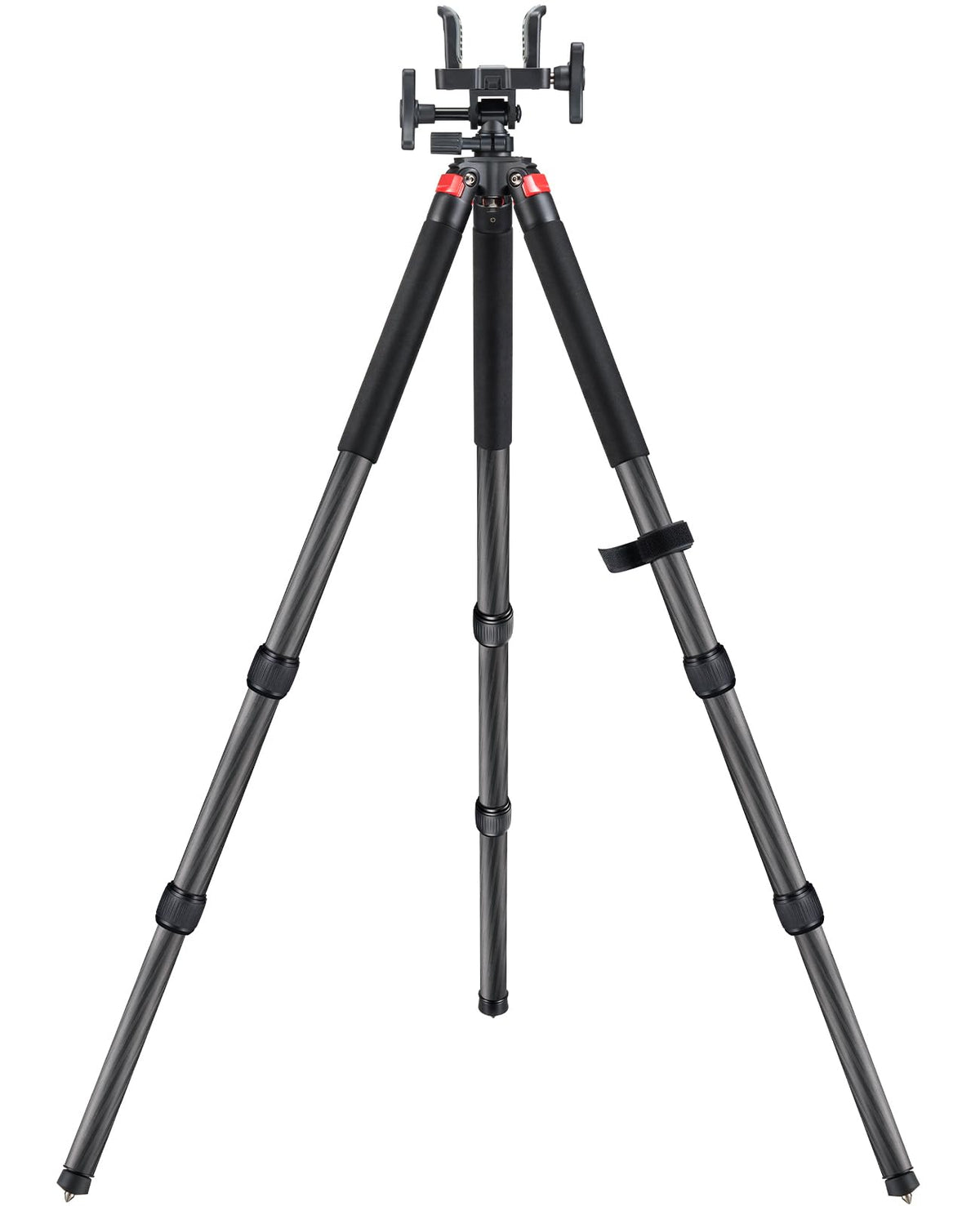 Trakiom carbon fiber tripod frame provides sturdy outdoor support for cameras.
