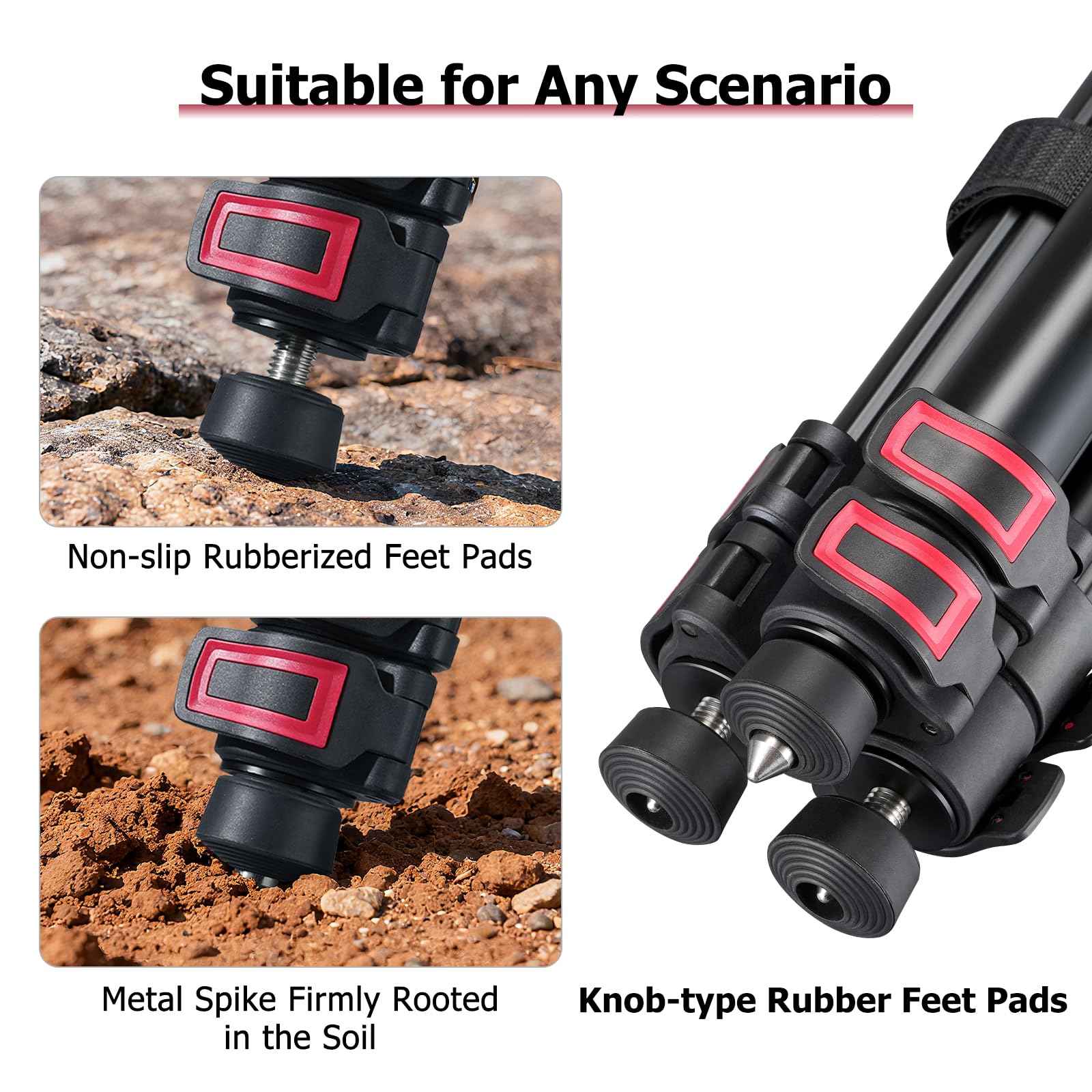 Trakiom height-lever locks enable quick, quiet setup.