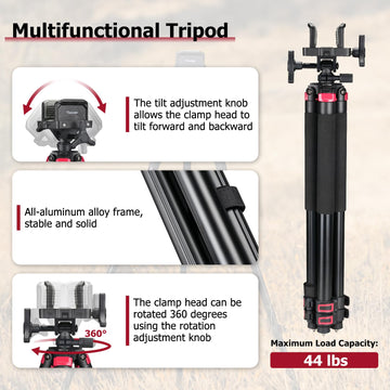 Trakiom tripod rest shows three-position leg locks for versatile stances.