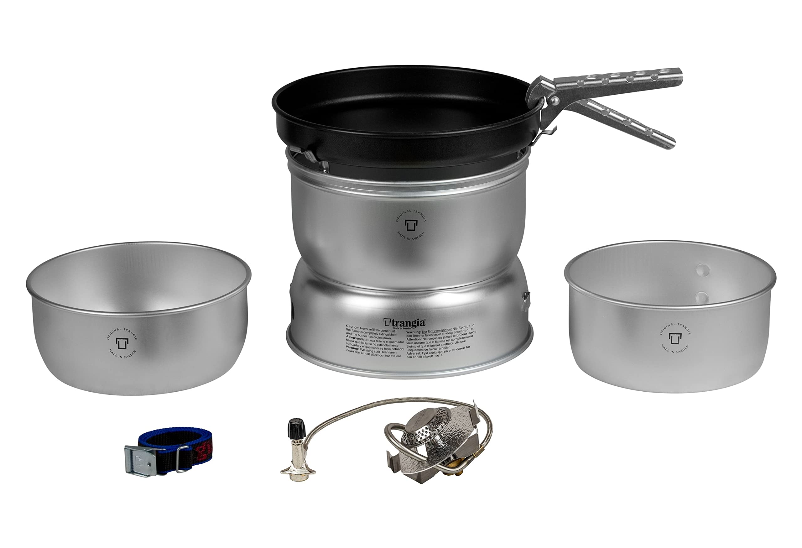 Trangia 25-3 ultralight camping cookset with spirit burner for efficient outdoor cooking