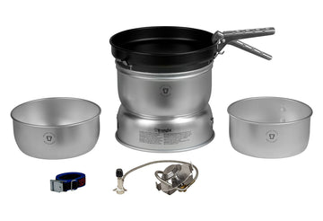 Trangia 25-3 ultralight camping cookset with spirit burner for efficient outdoor cooking