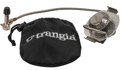 Trangia GB74 ready to use with standard butane cartridges for quick fueling on trips.