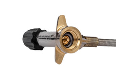 Trangia GB74 burner weighs 8.11 oz for lightweight backpacking.