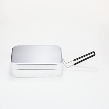 Trangia mess tin dimensions highlight 7.9x5x2.75 inch footprint.