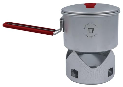 Trangia Micro Light T-Cup with lid ready for quick, portable cooking.