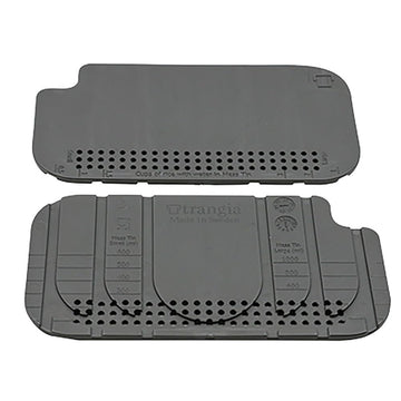 Trangia Multiboard gray drying board for air-drying dishes beside Mestin.