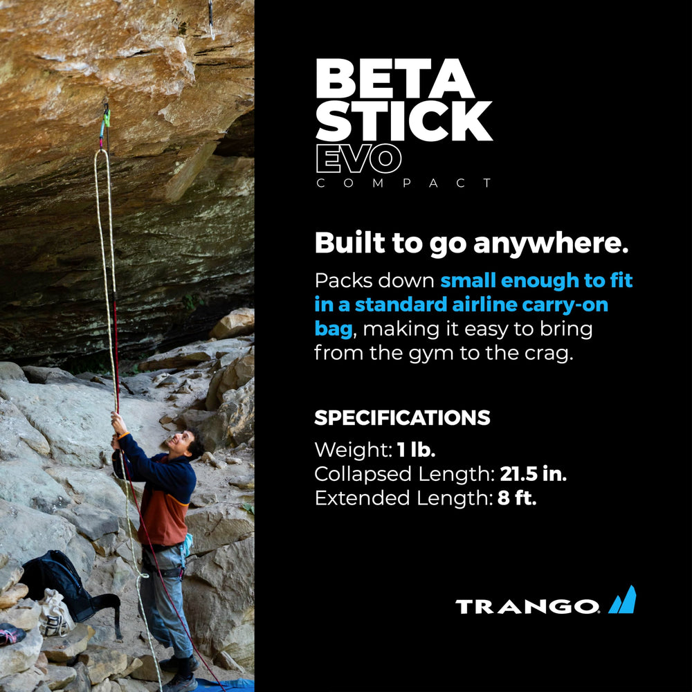 TRANGO Beta Stick EVO integrated pole channel keeps the head from spinning.