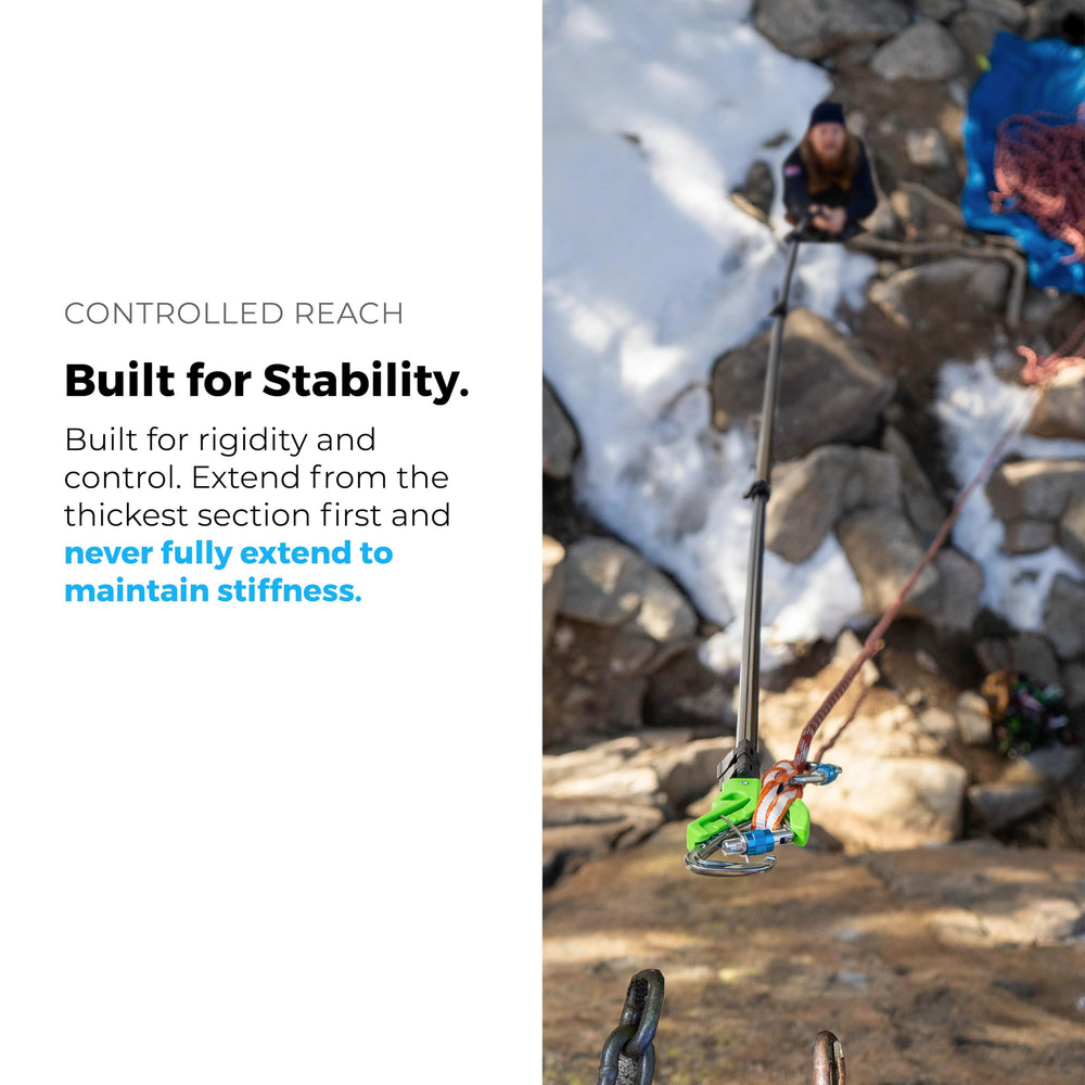 TRANGO Beta Stick EVO wire-arm head aids easy gate management during clips.