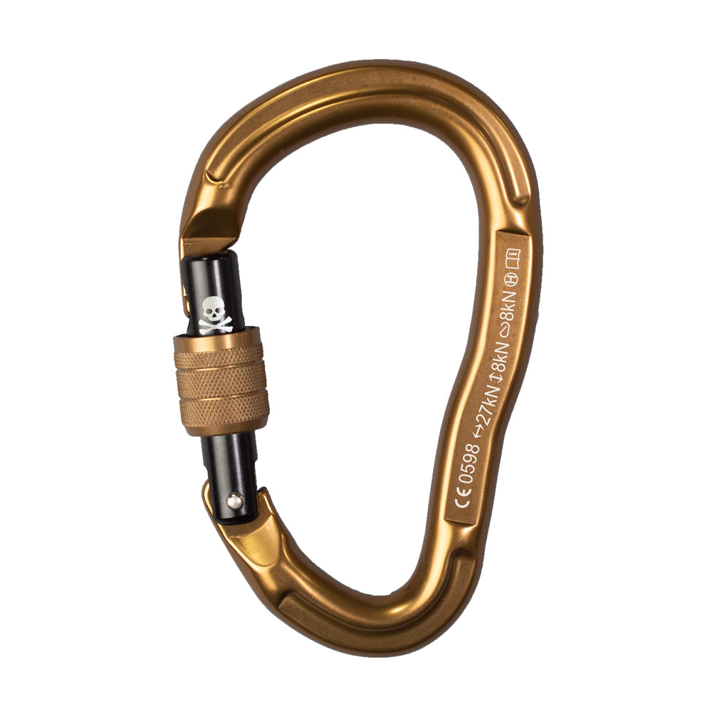 TRANGO HMS K carabiner wide gate opening enabling thicker ropes and anchors