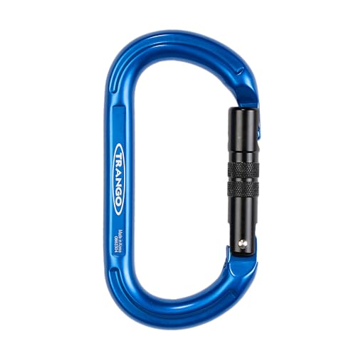 TRANGO Oval K Carabiner showing the keylock nose for snag-free clipping.