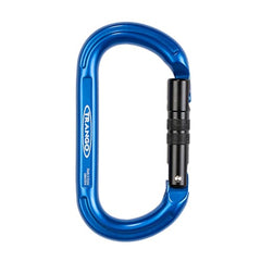 TRANGO Oval K Carabiner showing the keylock nose for snag-free clipping.