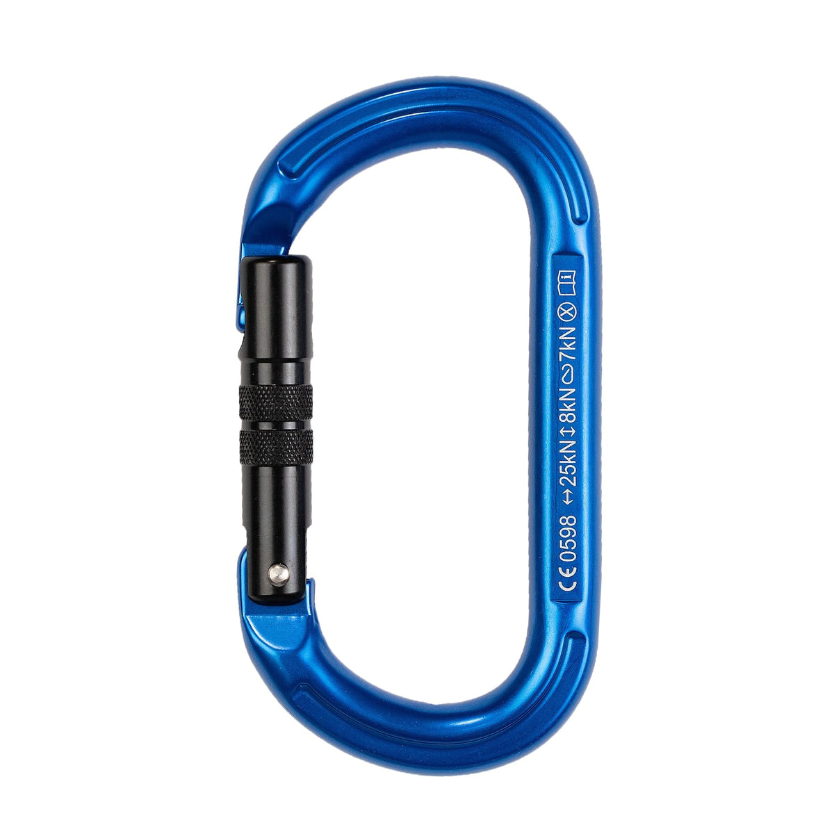 TRANGO Oval K Carabiner with a symmetrical oval design for balanced gear distribution.