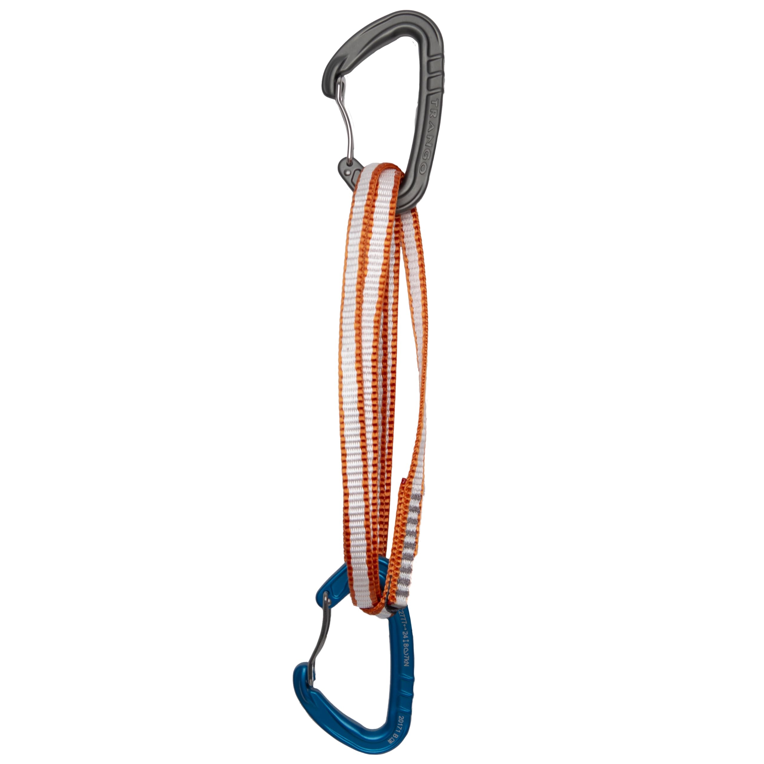 TRANGO Phase Alpine Draw extendable wiregate quickdraw for reduced rope drag on alpine climbs