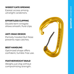 TRANGO Quantum ultralight at 24g delivering solid 20kN protection.