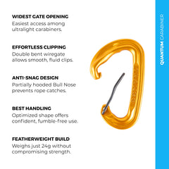 TRANGO Quantum ultralight at 24g delivers strong protection on climbs