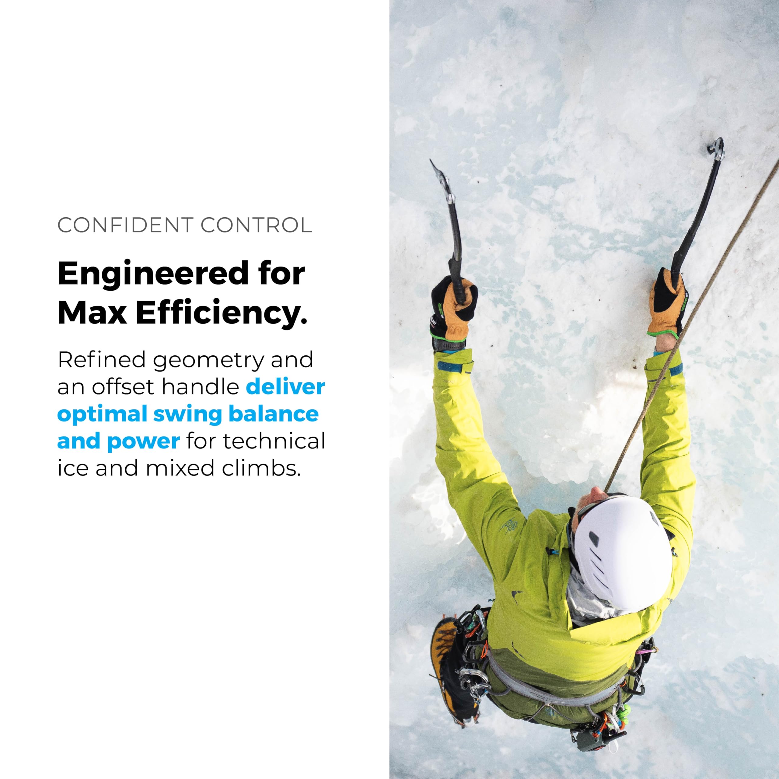 TRANGO Raptor Pro ergonomic dual grip aiding stable swings on overhanging terrain
