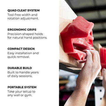 TRANGO Rock Prodigy Hangboard training app guides structured workouts for progress