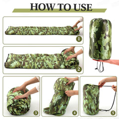 Tranqun backpack-friendly sleeping bag with storage bag for easy transport.