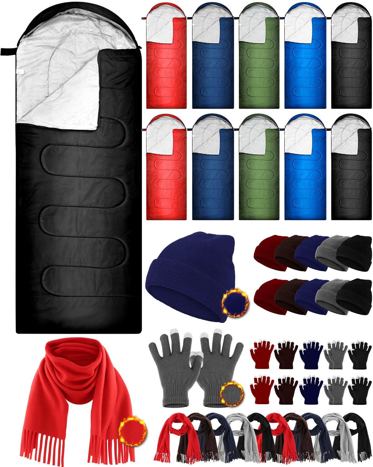 Tranqun bulk sleeping bags set for groups offers warm shelter options