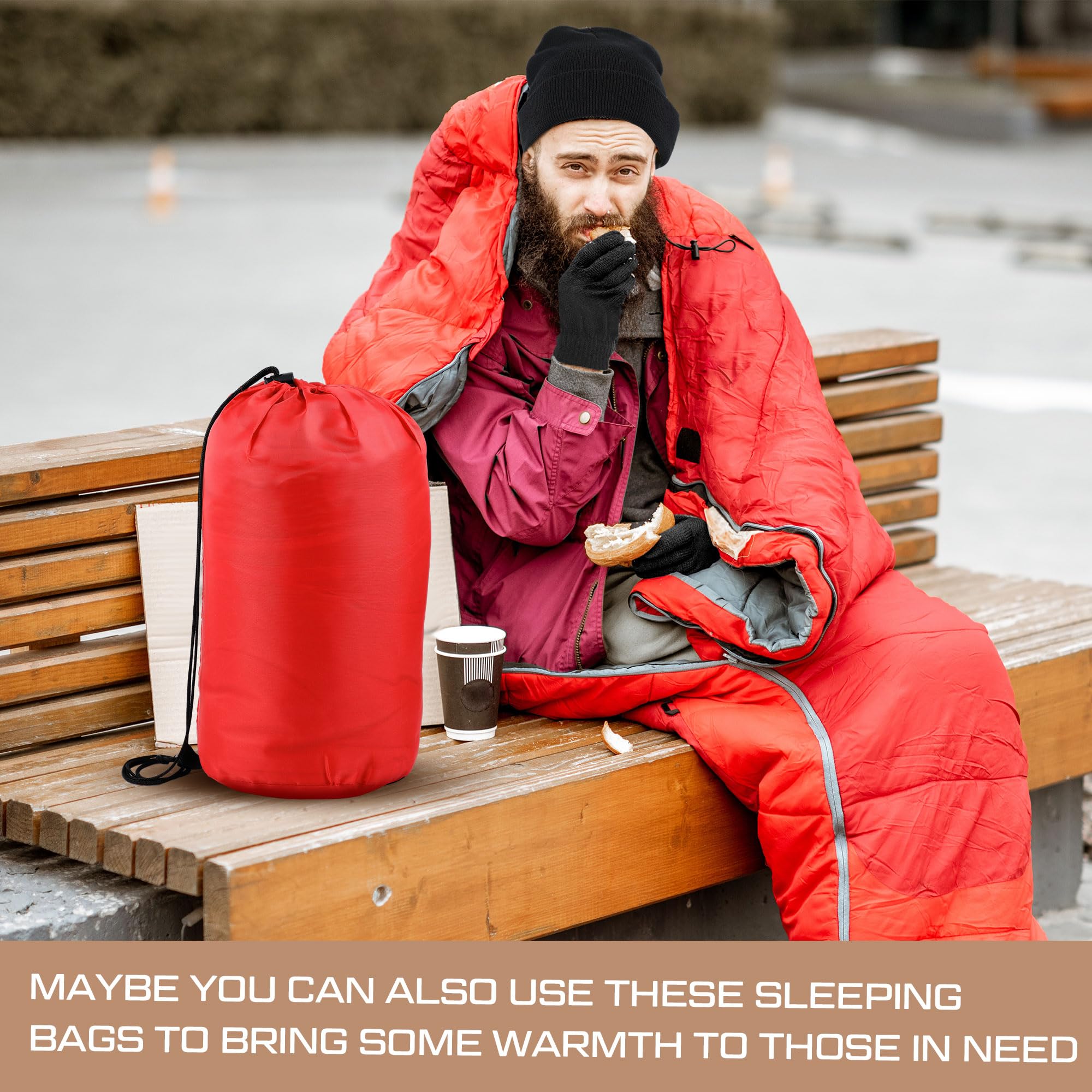 Tranqun sleeping bags waterproof outer shell for damp conditions.