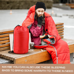 Tranqun sleeping bags waterproof outer shell for damp conditions.