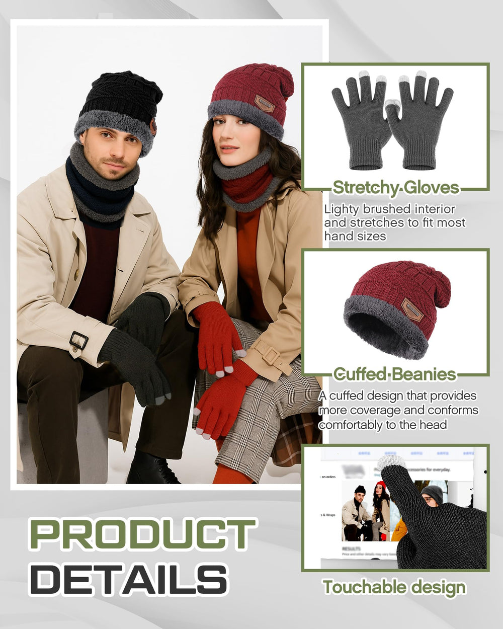Tranqun touchscreen gloves let you operate devices while staying warm.