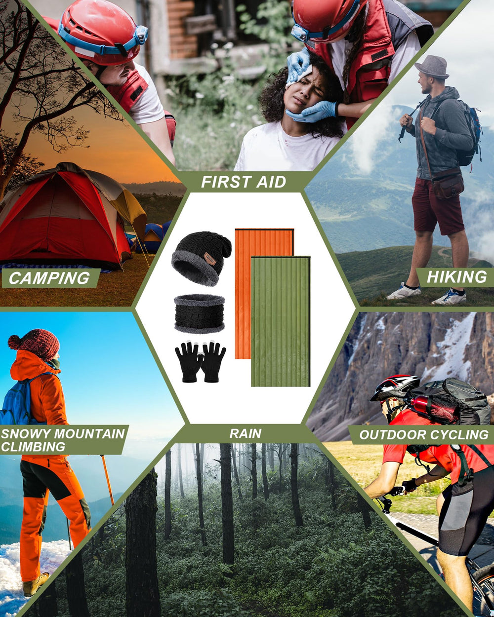 Tranqun waterproof bivy sack shields against rain and wind.