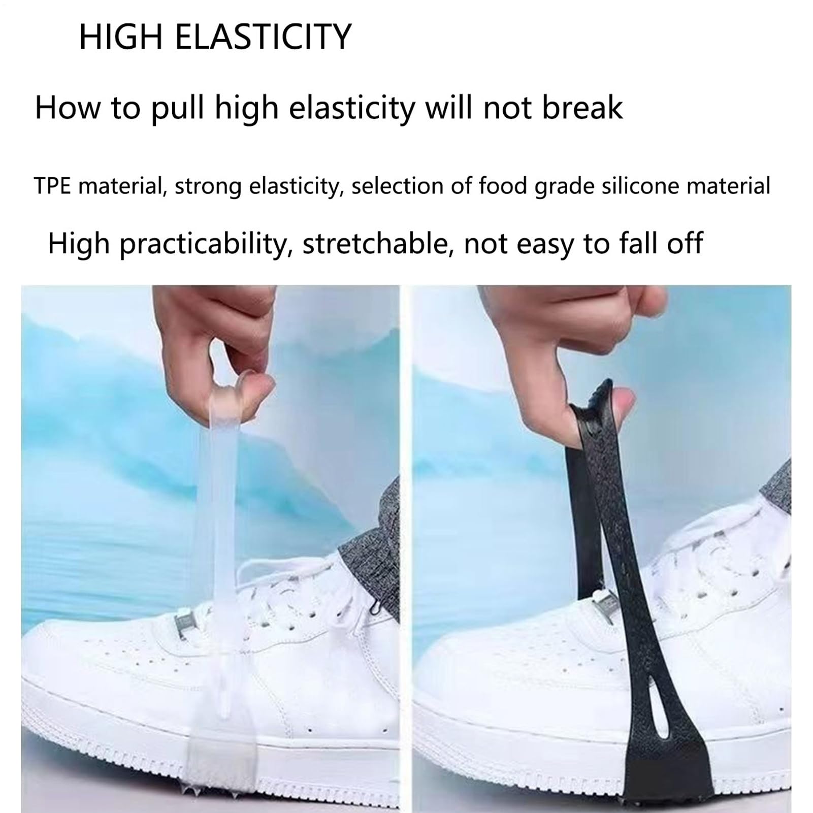 Translucent ice cleats for footwear offer reliable grip during winter walks.