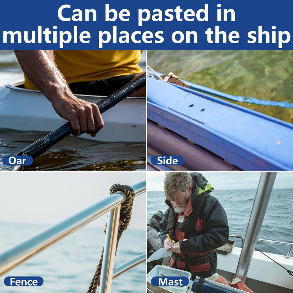Uses for fish ruler stickers on kayak, net, and fishing gear
