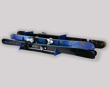 TRAPSKI rack alongside equipment during a family ski trip.