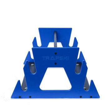 TRAPSKI mobile ski rack in-vehicle transport setup.