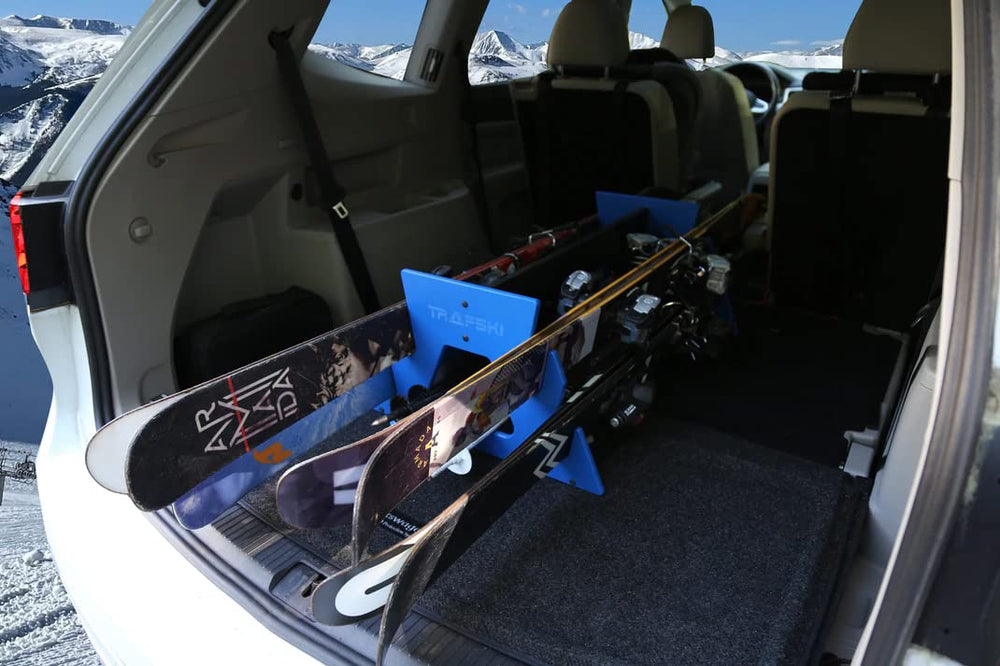 TRAPSKI Quad rack protects boards during transit without roof mounting