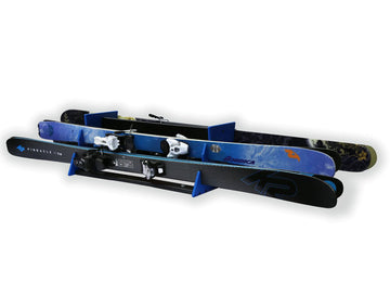 TRAPSKI Racing Series mount demonstrates secure, portable ski storage.