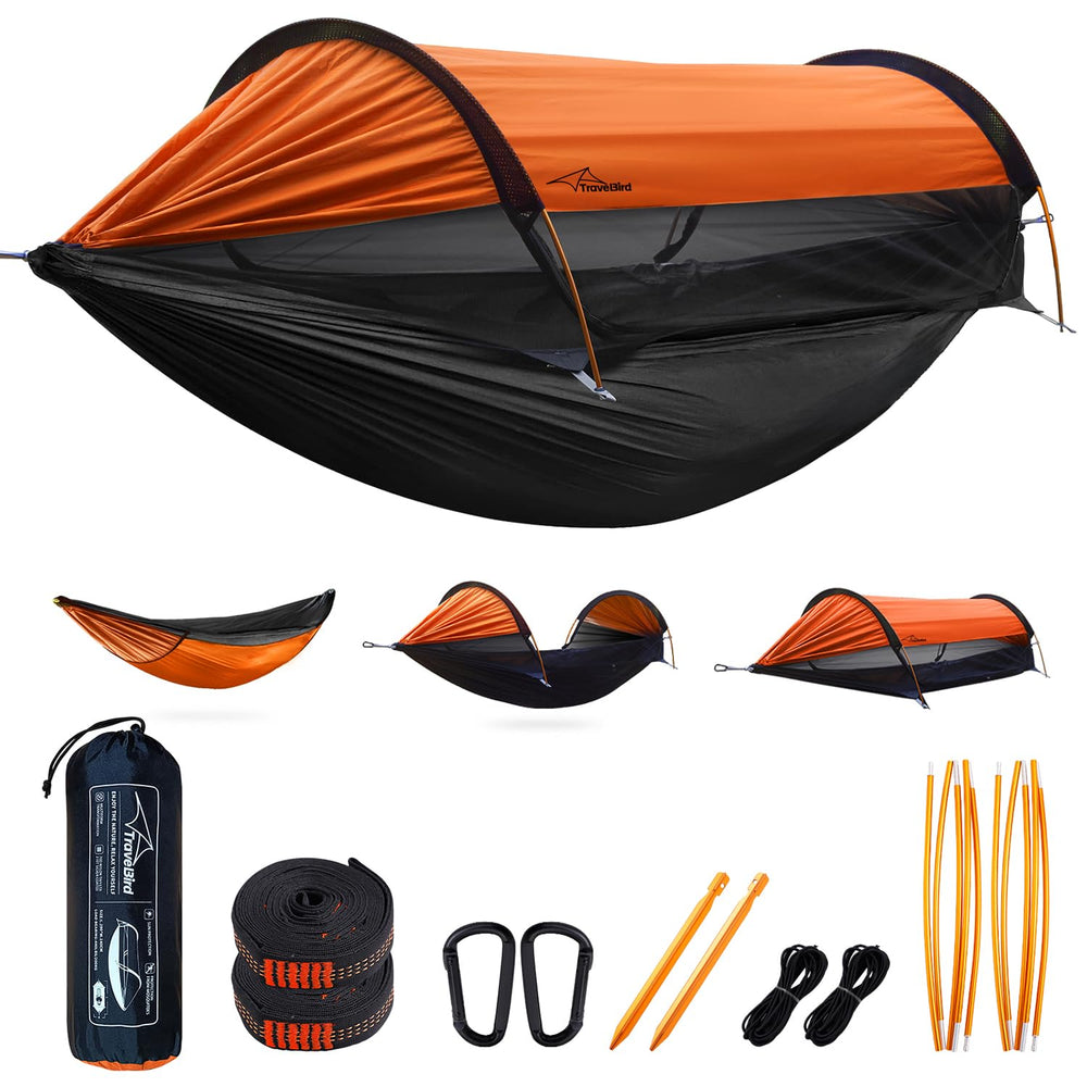 Travel Bird Camping Hammock Tent with mosquito net protects you while relaxing