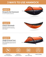 Travel Bird Camping Hammock Tent spacious 2-person setup at campsite
