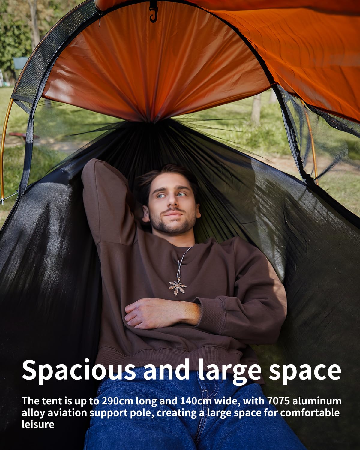Travel Bird hammock tent aluminum poles enable quick stable setup