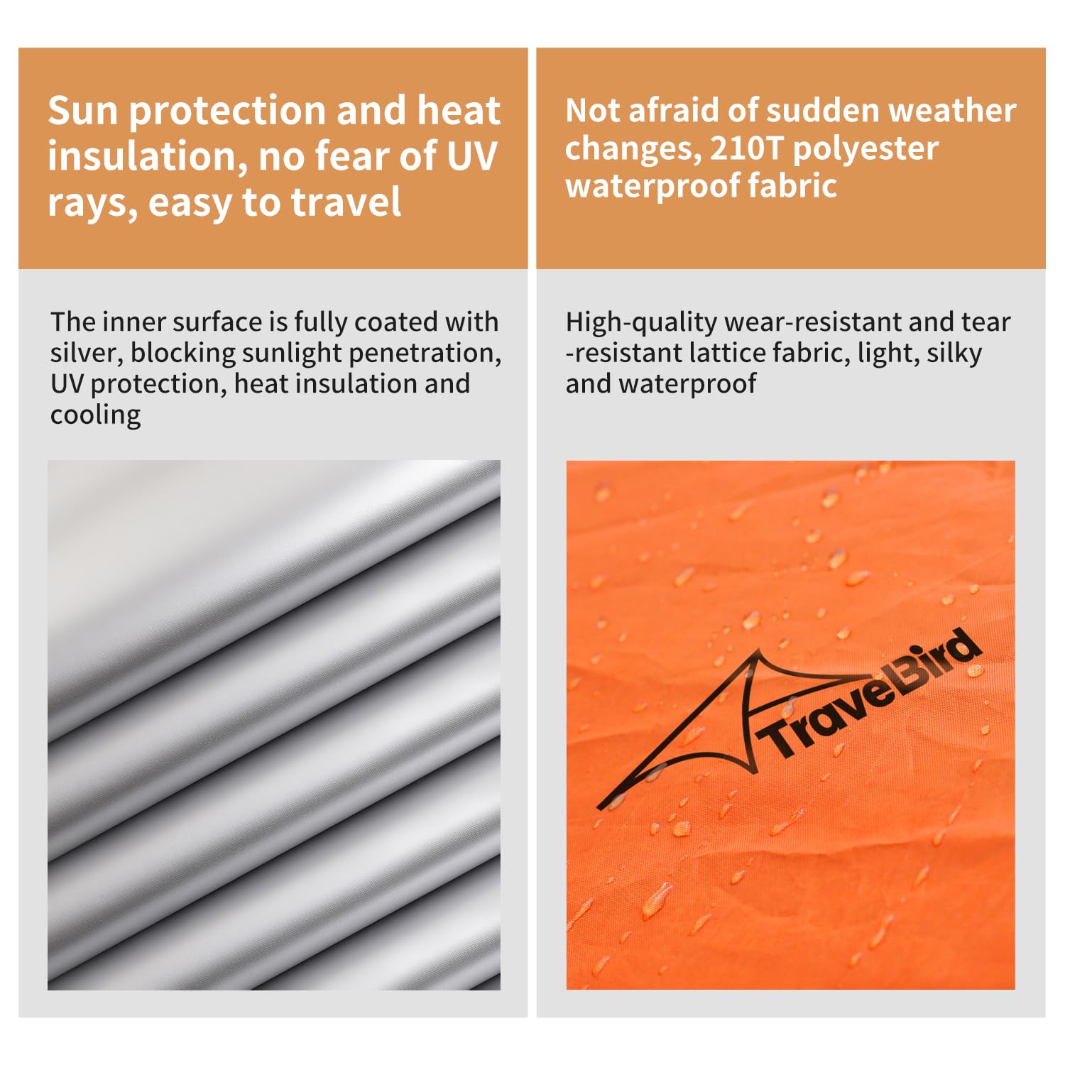 Travel Bird breathable nylon fabric keeps you cool outdoors