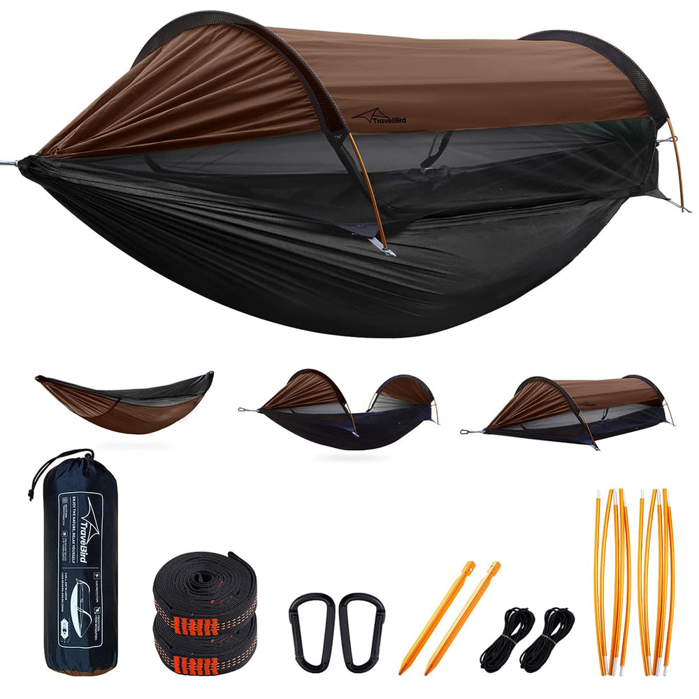 Travel Bird mosquito-net camping hammock-tent ready for insect-free evenings outdoors