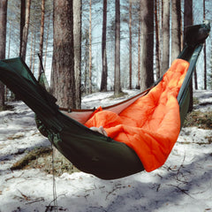 Travel Bird top quilt zipper-free design close-up protecting hammock fabric
