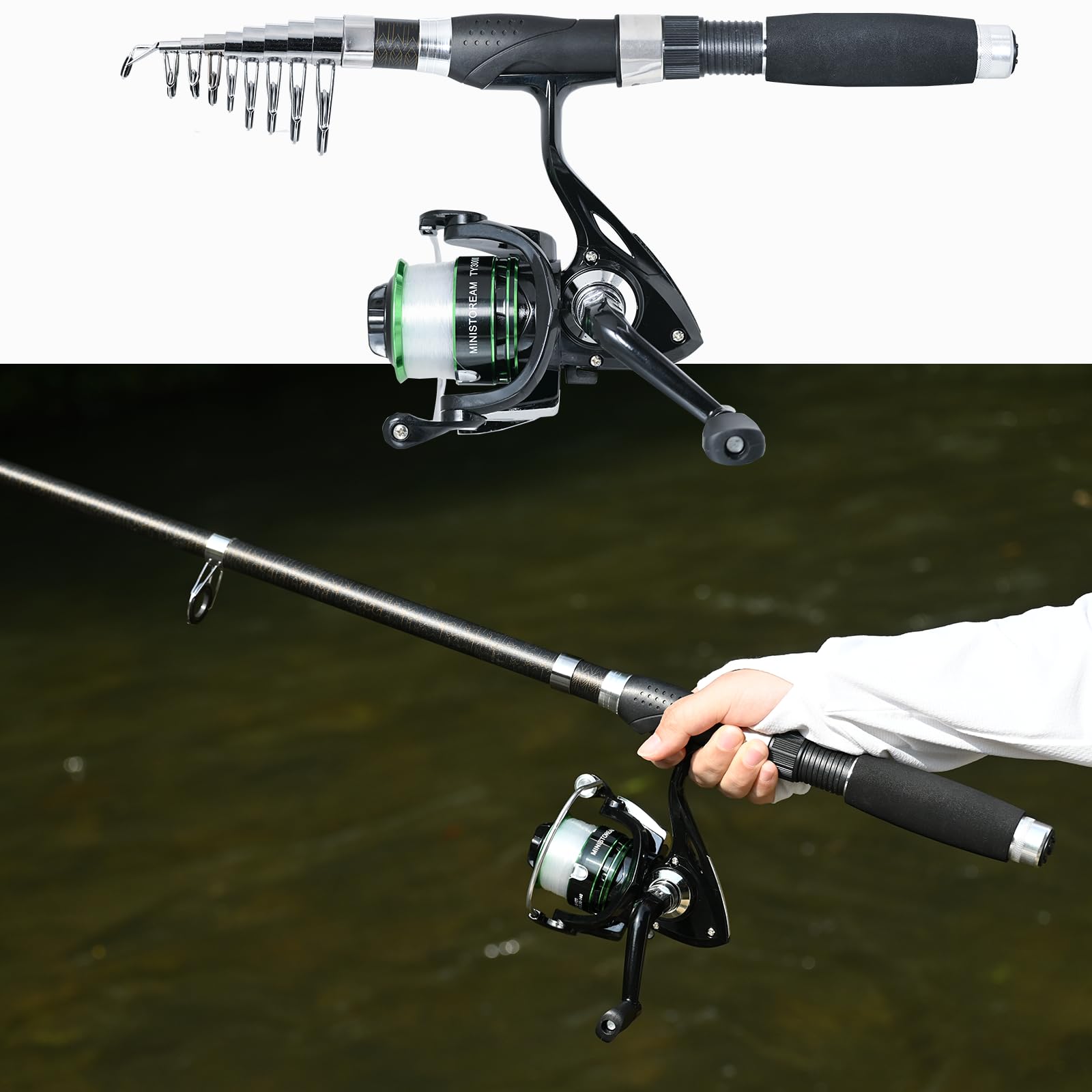 Travel carrier bag for fishing gear and rods