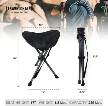 Travel Chair C-Series Slacker chair open side view in use