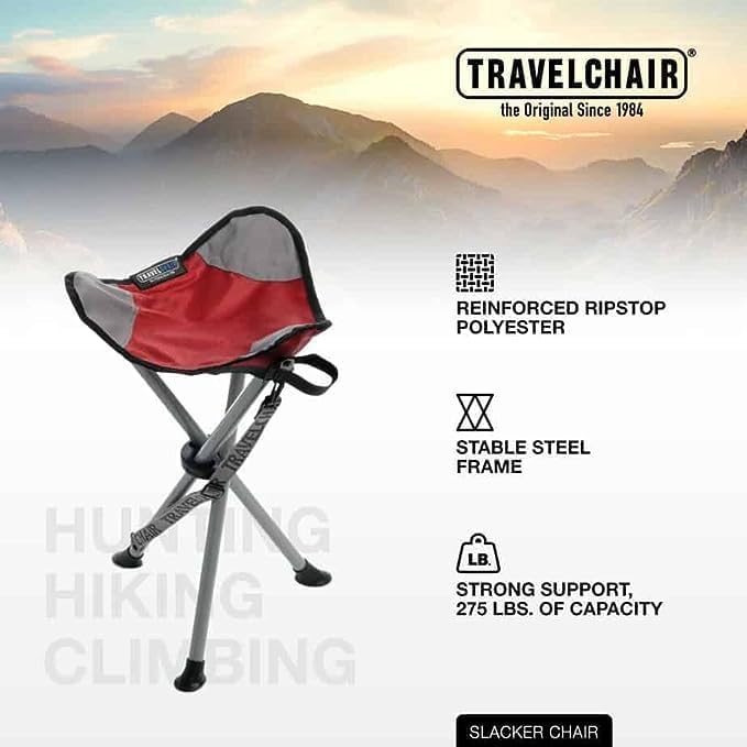 Travel Chair Slacker metal frame emphasizes strength and reliable support.